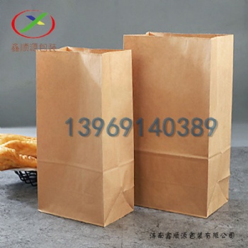 牛皮紙袋定制廠家 現(xiàn)貨牛皮紙食品打包袋 外賣打包環(huán)保袋