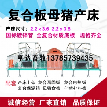 亨特畜牧供應單雙體母豬復合產床小豬保育床價格尺寸