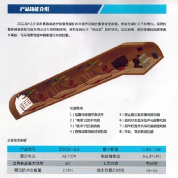 ZDC30-2.5型斜巷跑車防護裝置一坡三擋_質量過硬