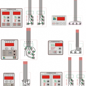 訂做調(diào)壓振動盤控制器電子薄膜開關(guān) 印刷PET線路加工