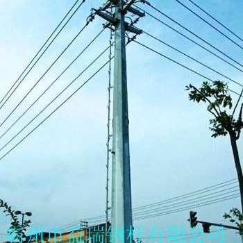 荊州市電力架空線10kv電力鋼桿 雙回路35kv電力鋼桿 益瑞