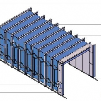 大中型鋼結構伸縮移動噴漆房