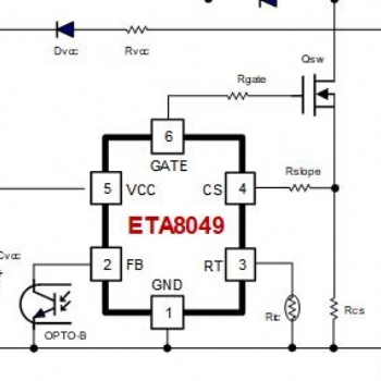 鈺泰大功率充電器主控芯片ETA8049，可用于USB PD快充充電器主控IC電源IC