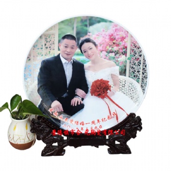 結婚周年紀念瓷盤定制 結婚紀念品