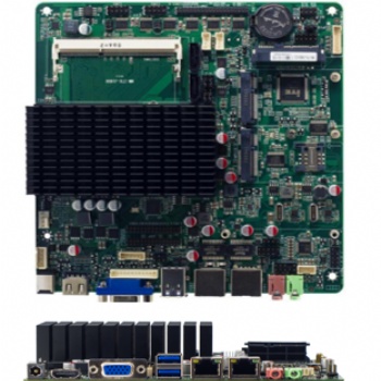 170*170兩網口多USB多串口支持HDMI+VGA+LVDS/EDP多顯示J1900迷你主板