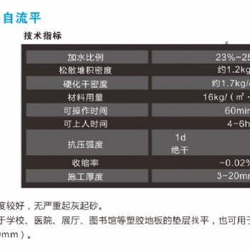 強耐石膏基高強地面抬高找平自流平