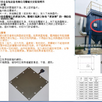 現貨 除塵器粉塵爆破片 朗晏平板開縫型防爆板(PKT /PFTA)泄爆膜