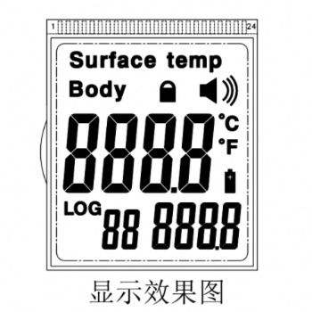 英文版額溫槍液晶屏LCD體溫搶顯示屏