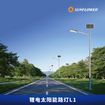 向日葵L1節能智能型鋰電池6米30W太陽能LED路燈廠家