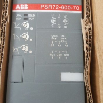 ABB軟啟動器PSR72-600-70全新原裝正品功率37KW現貨供應