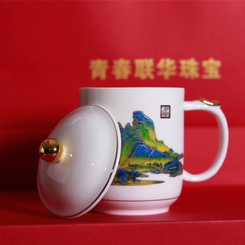 文化旅游博物館創(chuàng)意禮品茶杯定制，旅游紀念品茶杯訂制廠家