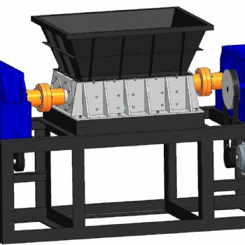 瑞賽爾機械多功能雙軸撕碎機輪胎撕碎鐵團撕碎塑膠料頭撕碎