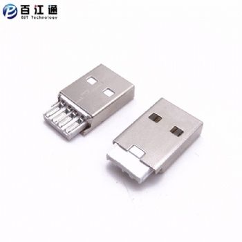 USB2.0公頭/USB2.0焊線式公頭/窄邊膠芯