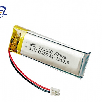 旭航城 智能穿戴鋰電池 3.7V 70mAh 鋰電池廠家