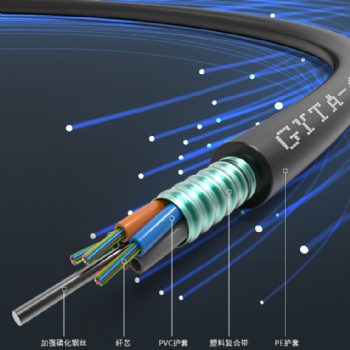 國標(biāo)烽火96芯防鼠**gyta架空鎧裝束狀國防光纜 48芯drop cable