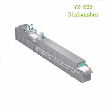 YZ-605全自動商用洗碗機學(xué)校食堂廠家清洗烘干一體機