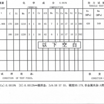 舞鋼抗硫化氫腐蝕Q345R(R-HIC)鋼板