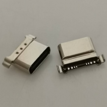 USB3.1 TYPE-C超短體防水母座8PIN 大電流 沉板母座防水USB 帶點