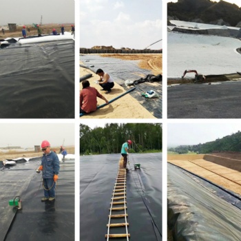 黑膜沼氣池防滲膜魚塘膜防滲土工膜蓄水池垃圾填埋養殖魚池防漏膜