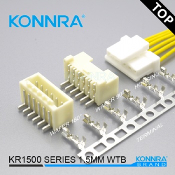 KONNRA KR1500單排SMT帶扣太陽能板用仿莫仕MX母頭沉板銅殼連接器