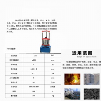 密封頂擊式標準振篩機